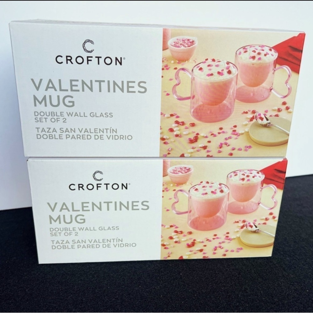 Crofton Heart Pink Mug Set